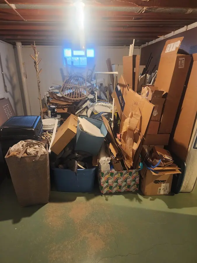 Roll-off dumpster container at job site for Cleanout Dumpster Rental in Cherry Grove